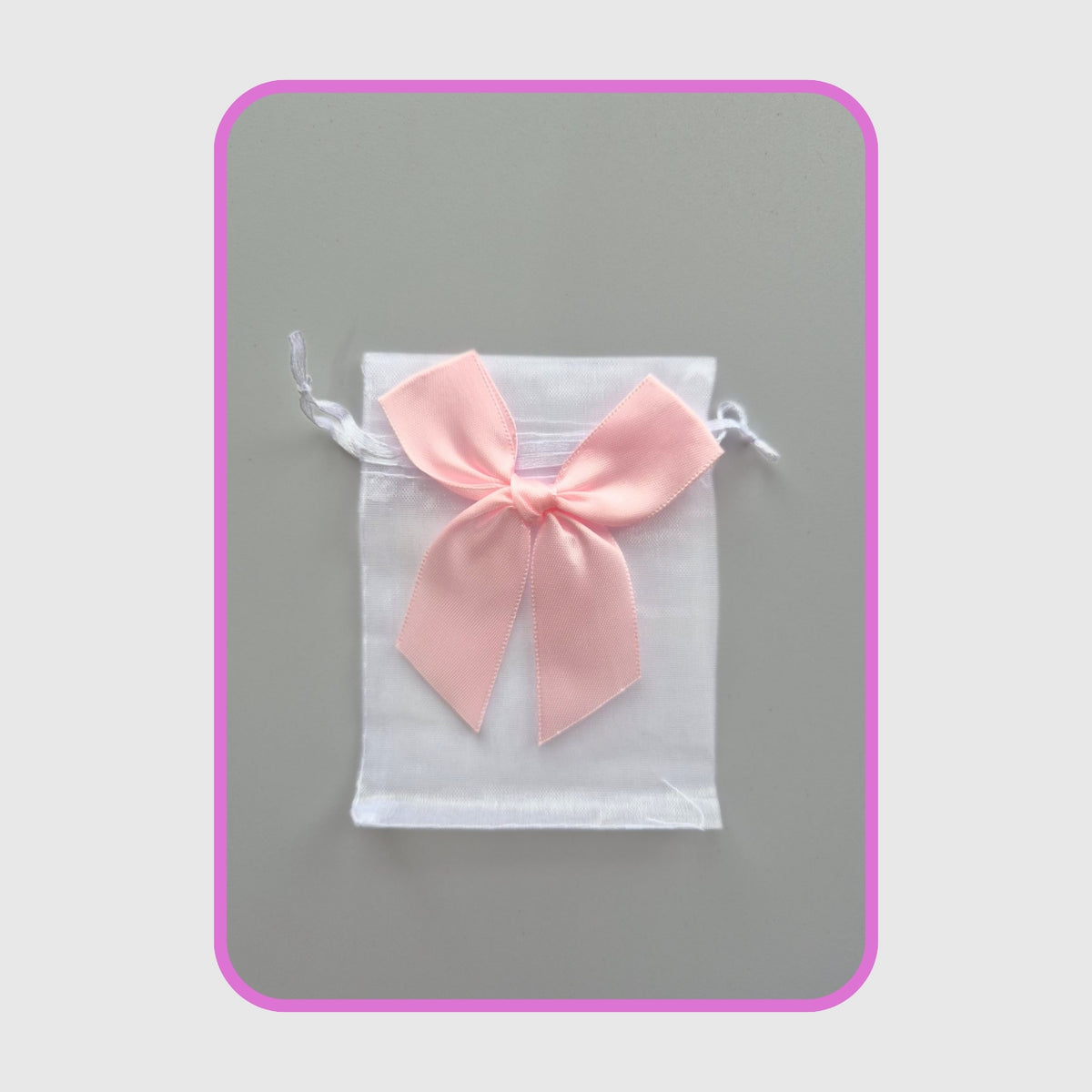 Coloured sheer drawstring organza bags (empty)