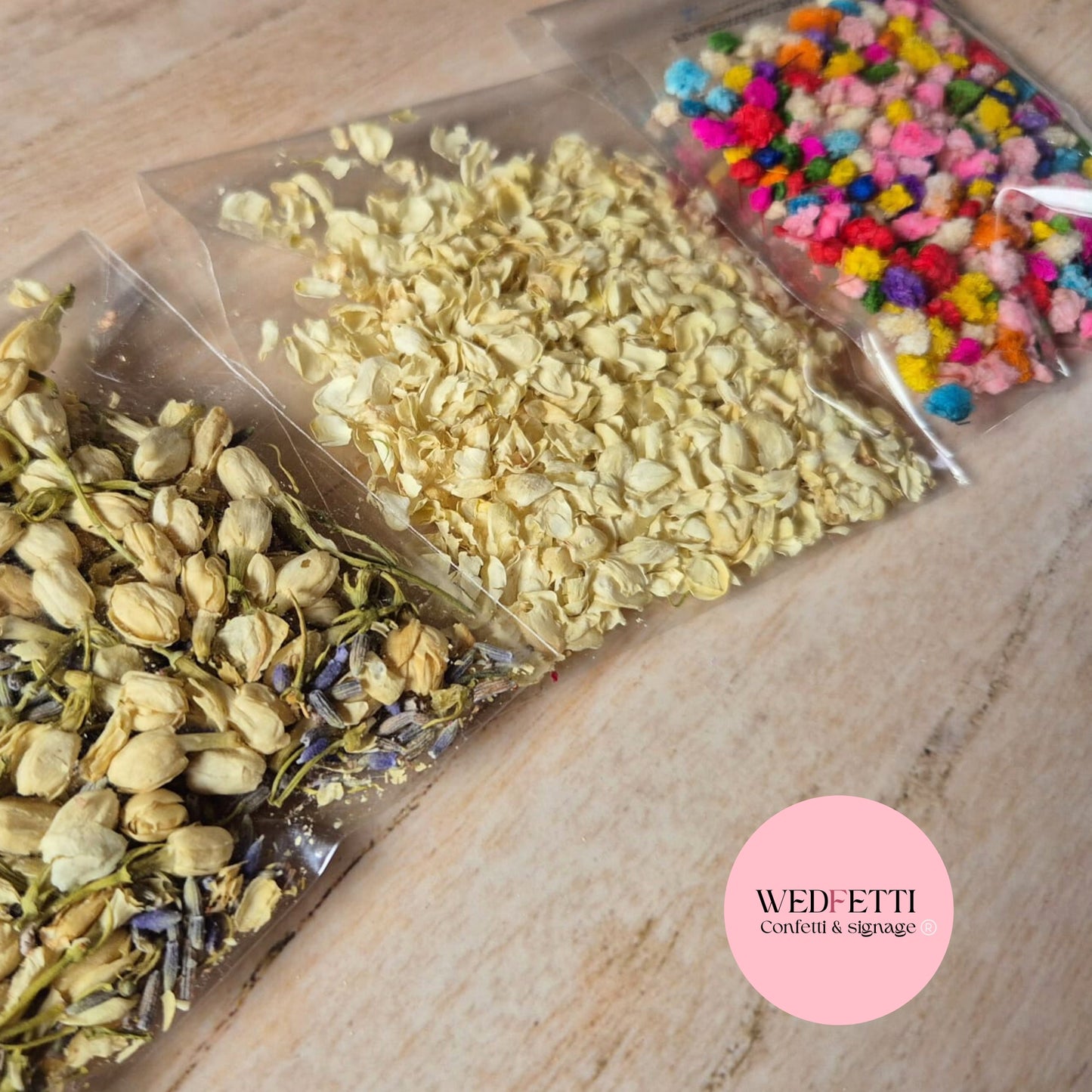 Biodegradable Compostable Clear Confetti packets