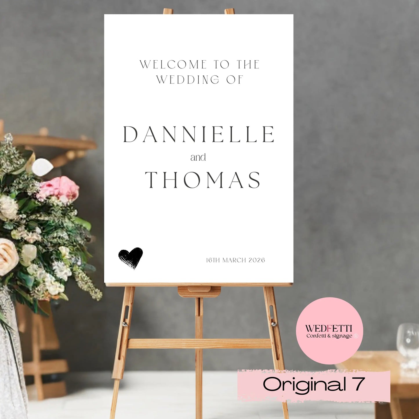 Welcome sign WedFetti