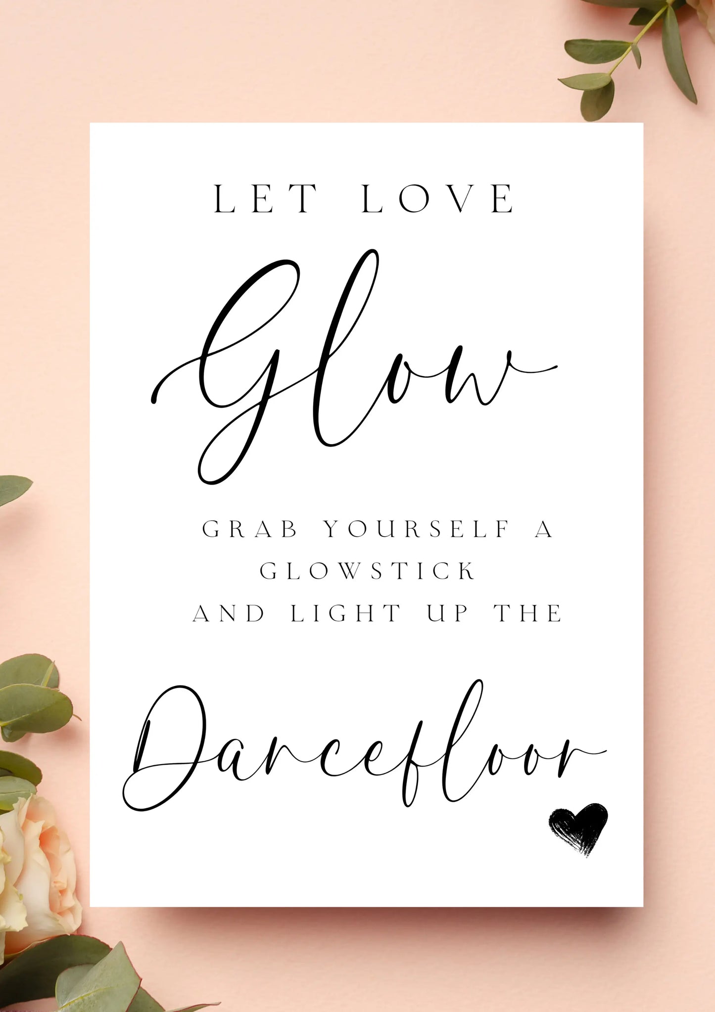 Lucy black - Glowstick sign WedFetti