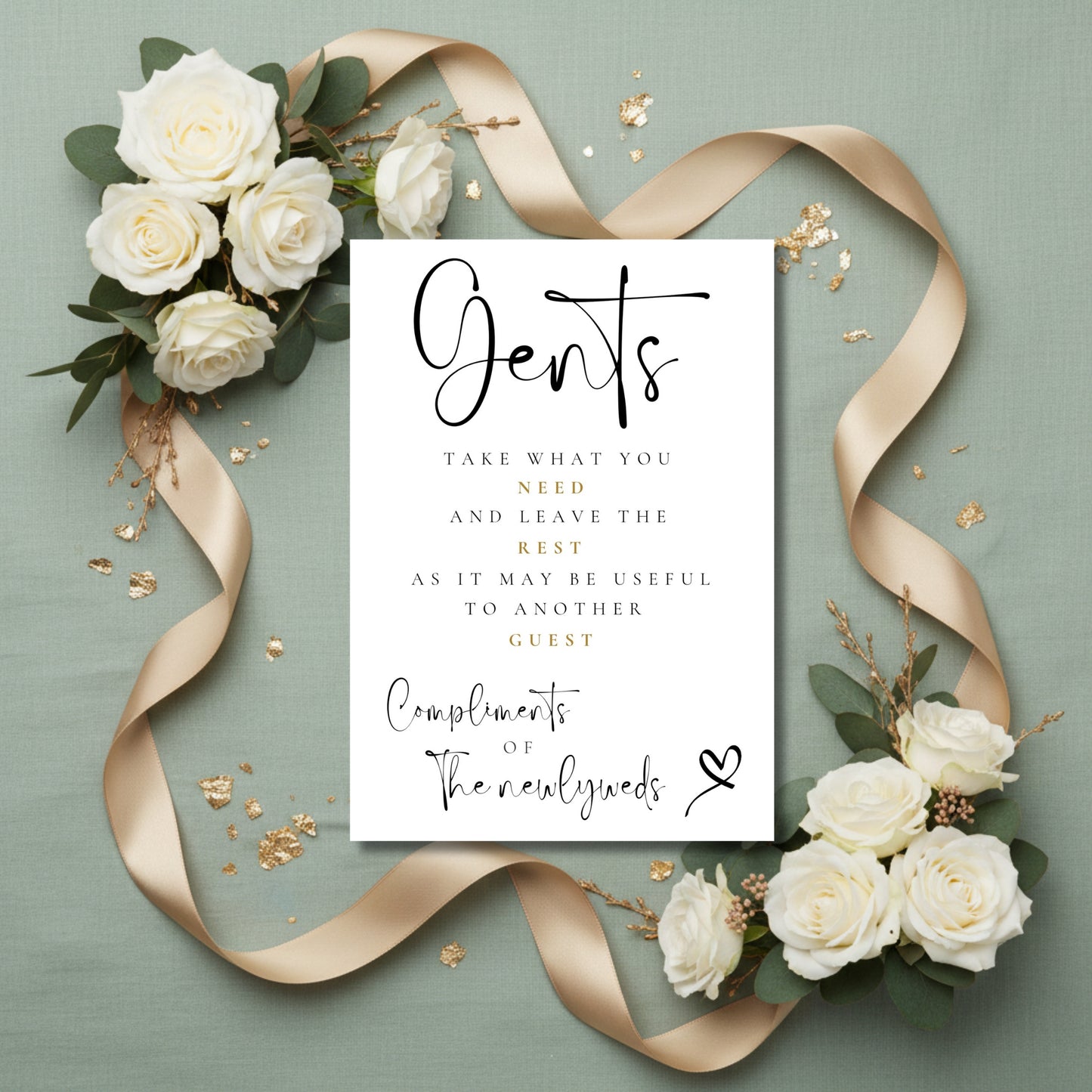 Gents restroom sign - Lucia black