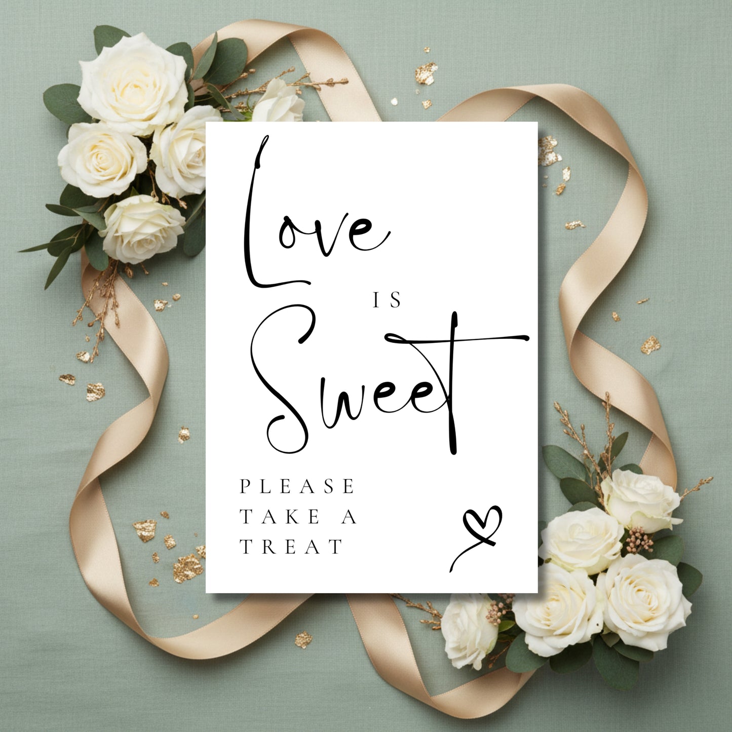 Sweet table sign - Lucia black
