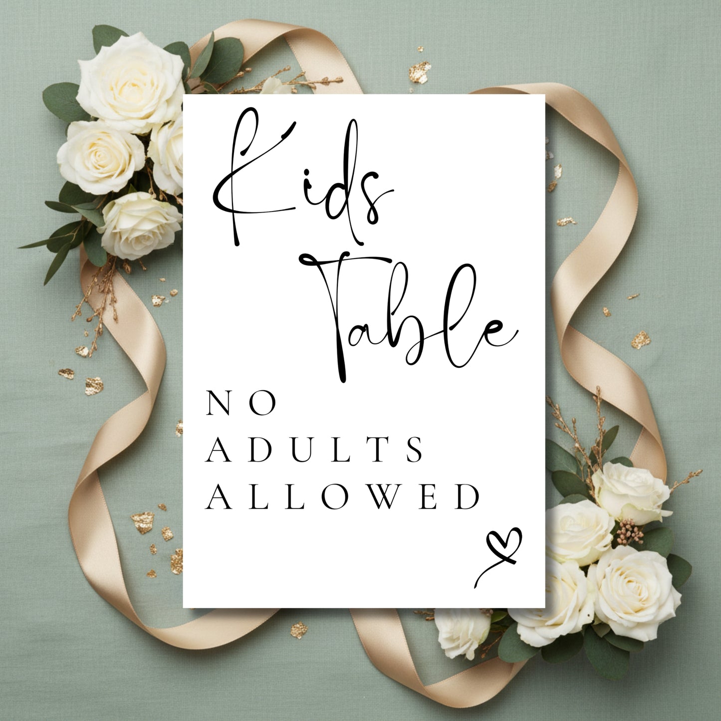 Kids table sign - Lucia black