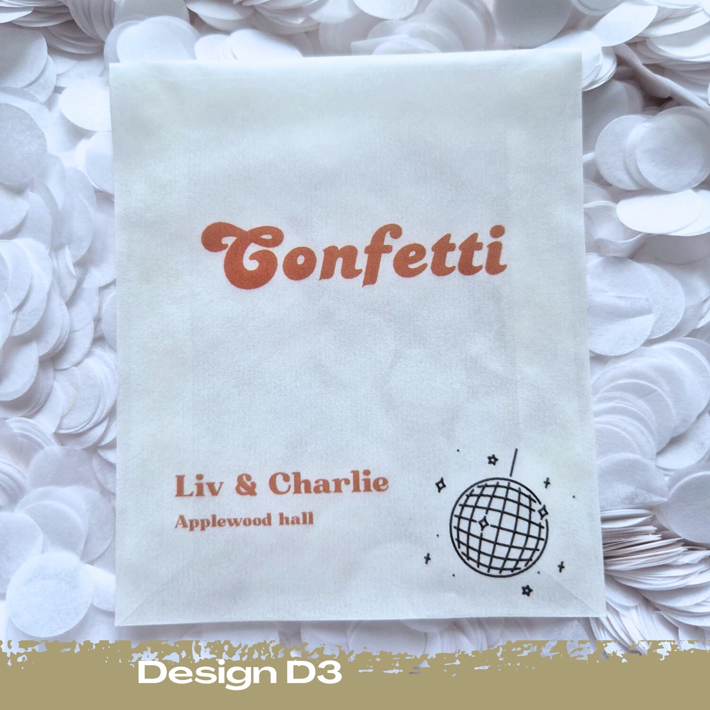 Confetti Packets Biodegradable - D3