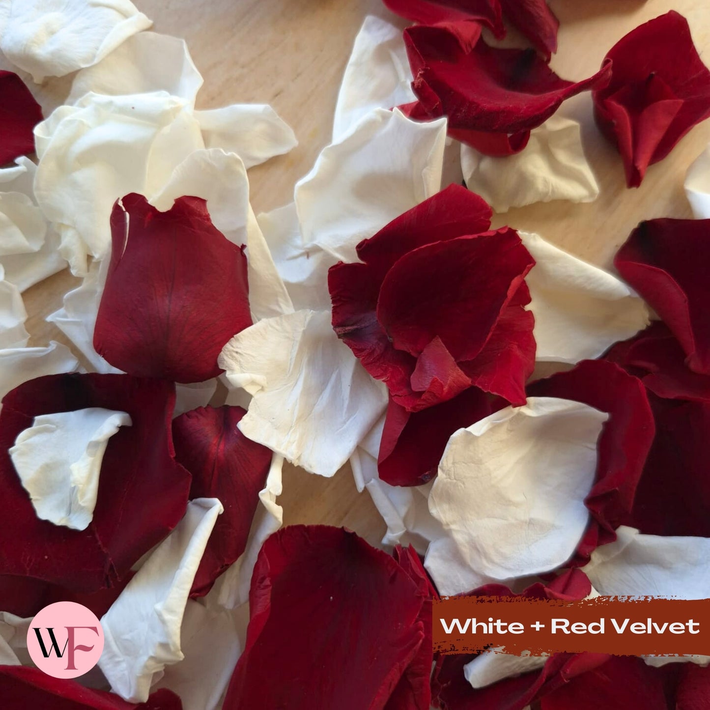 Rose Petals - White & Red Velvet