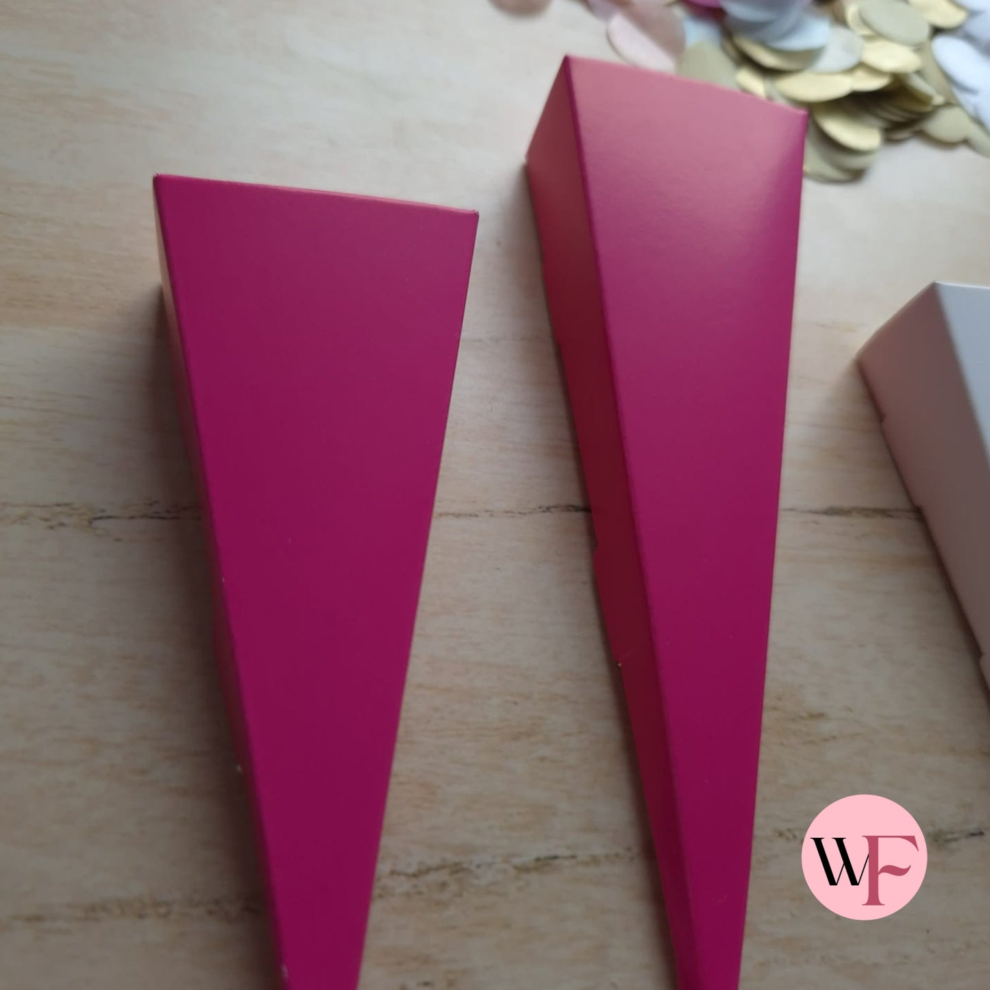 DIY closed paper confetti cones