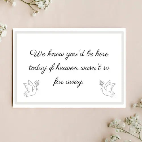 Memory/ memorial sign WedFetti