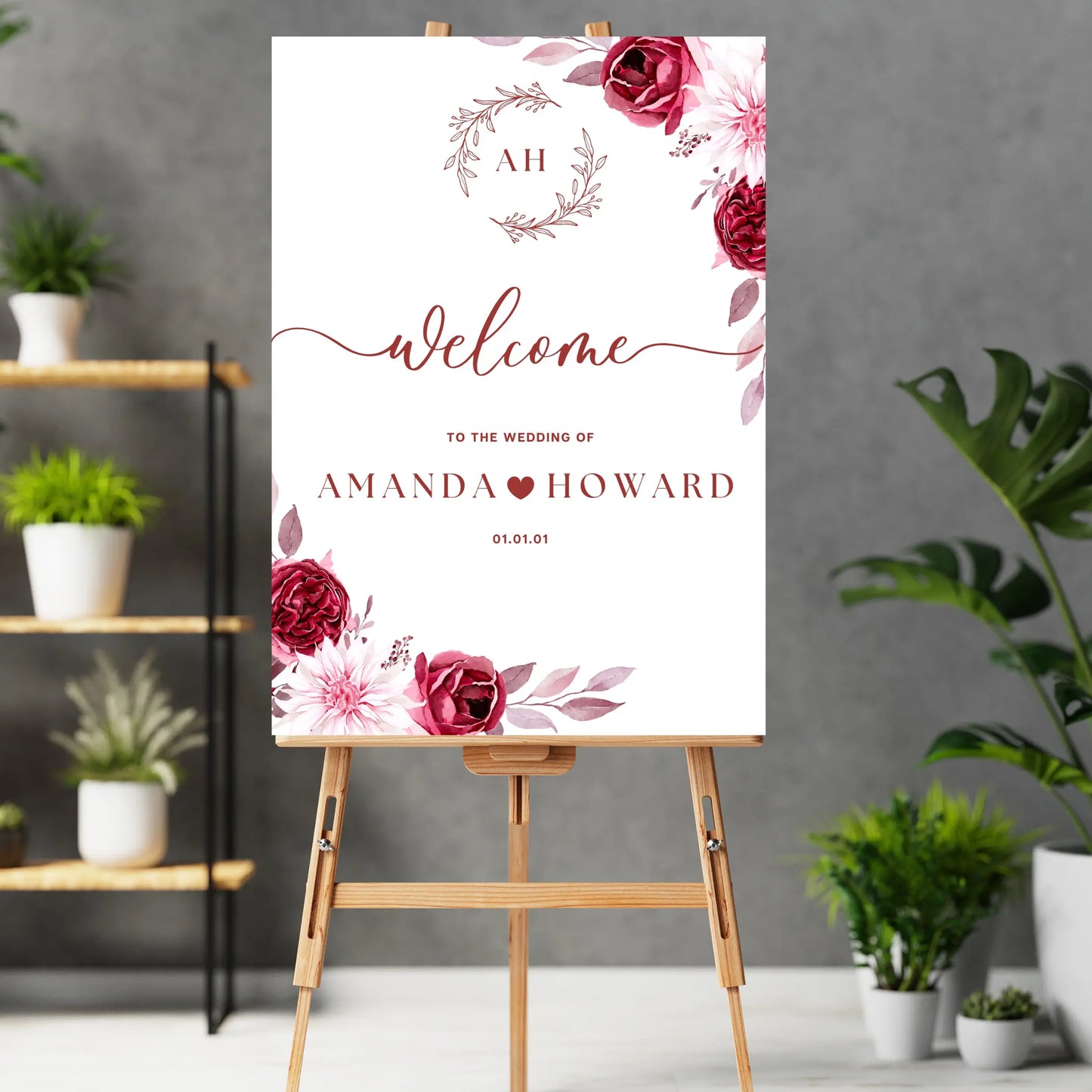 Welcome sign - up to A1 size (Sweetz) WedFetti