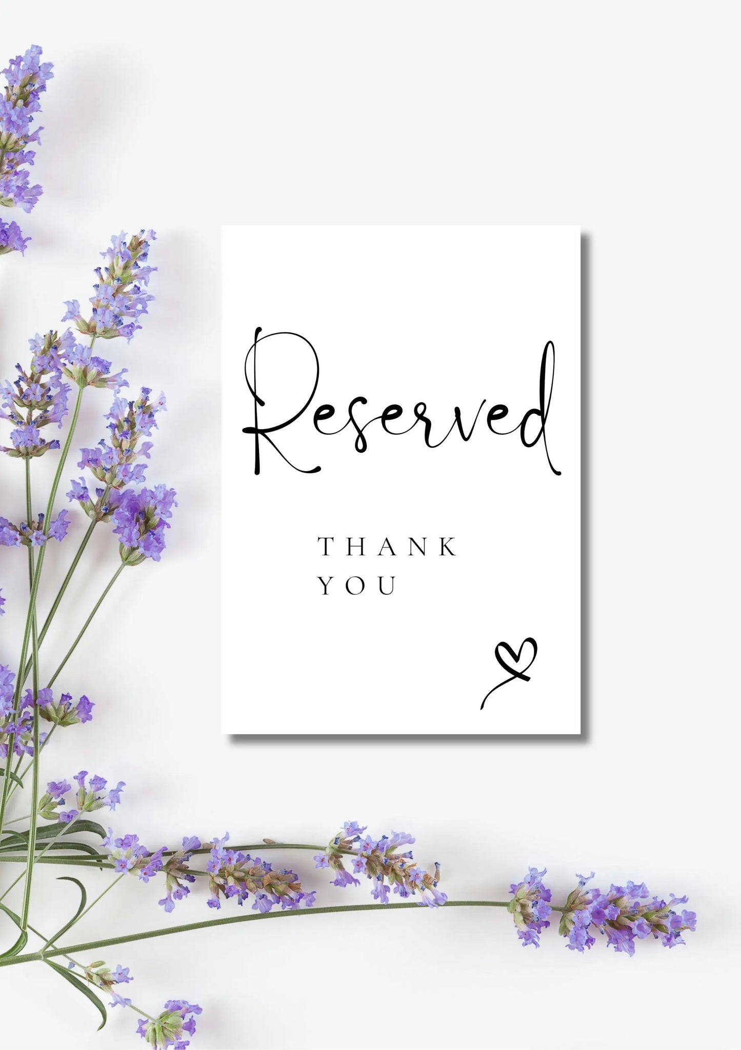 Lucia black collection Reserved sign A5 WedFetti