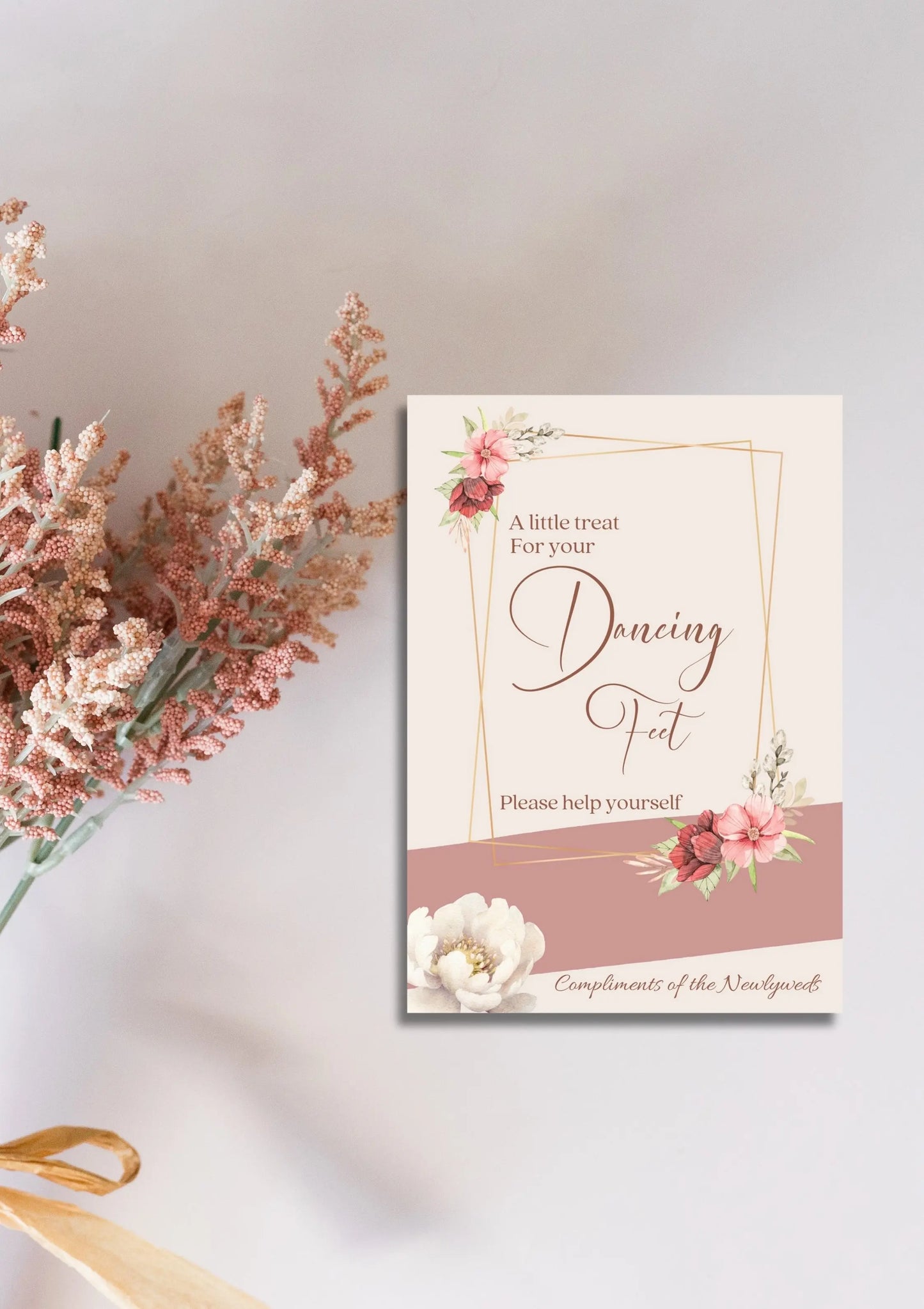 Flip flop/ slipper sign A5 WedFetti