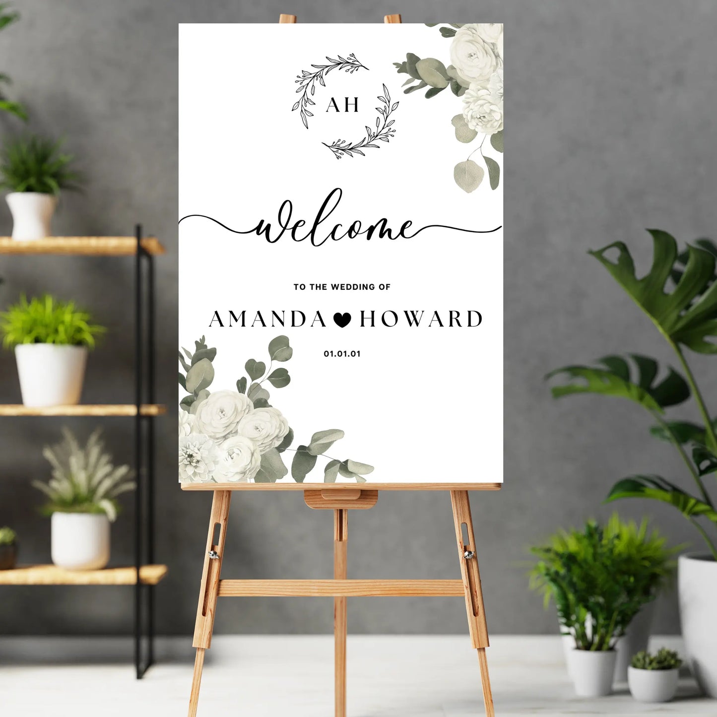 Welcome sign - up to A1 size (original bold) WedFetti