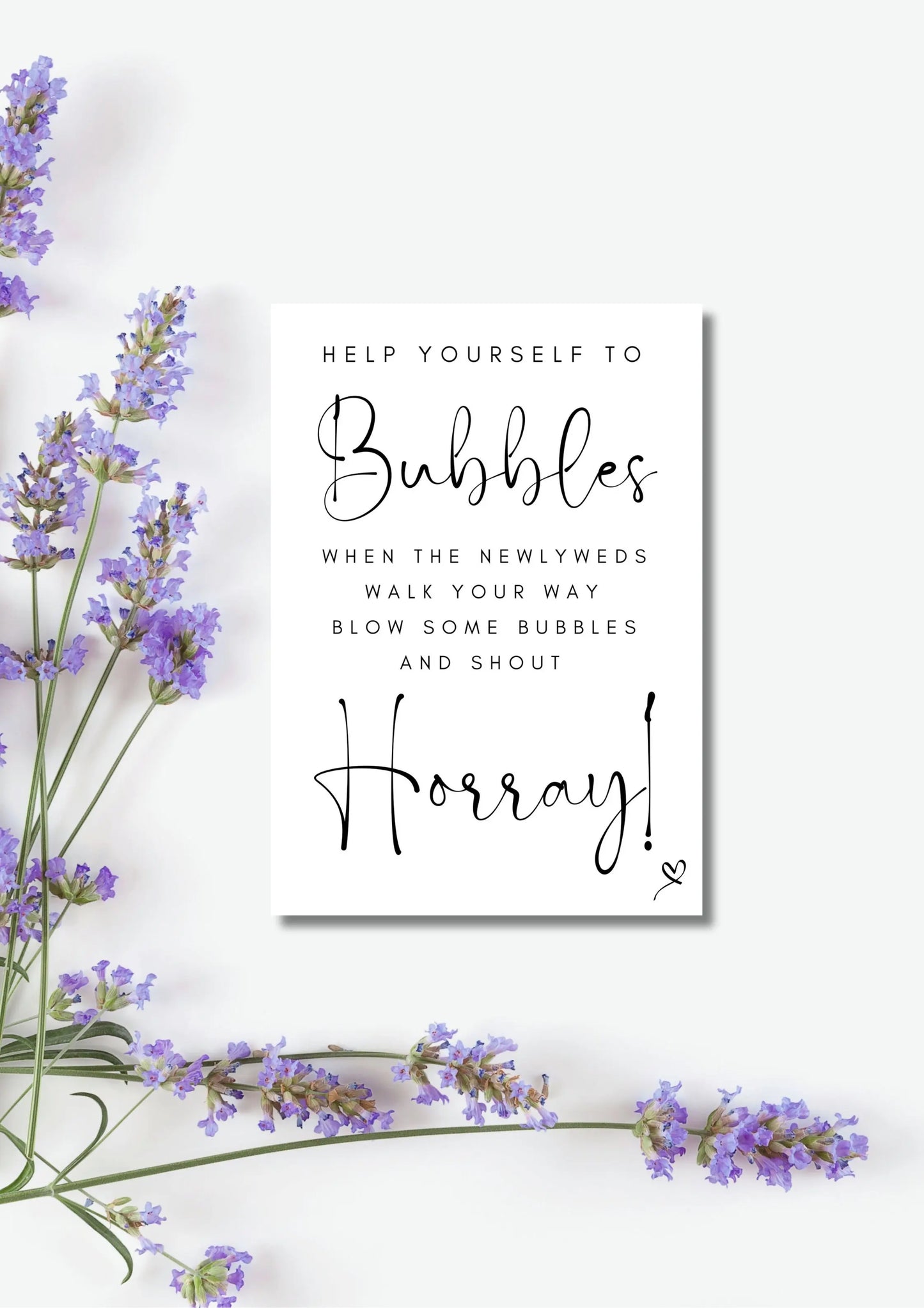 Lucia black collection - Bubbles sign WedFetti