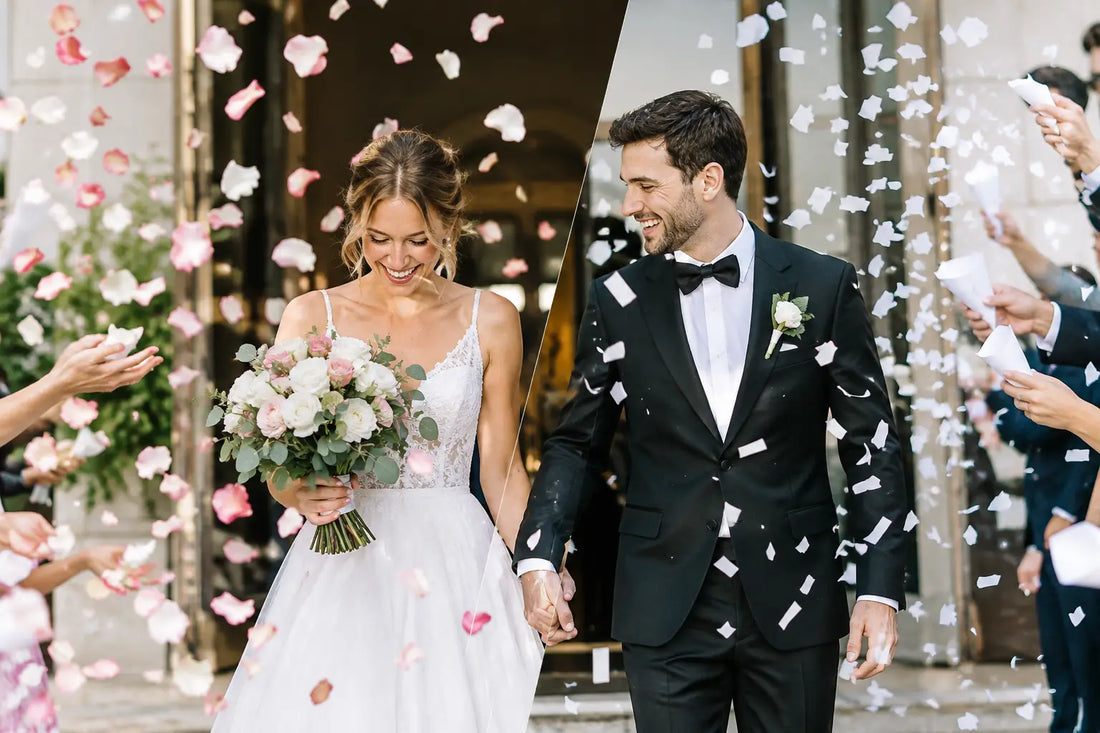 Petals Versus Paper for Your Wedding Exit