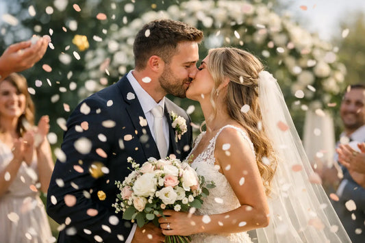 Delayed Delivery Wedding Confetti, Timed Perfectly