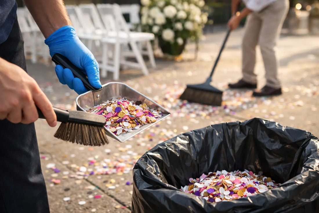 Confetti Cleanup Advice for a Thoughtful Send-Off
