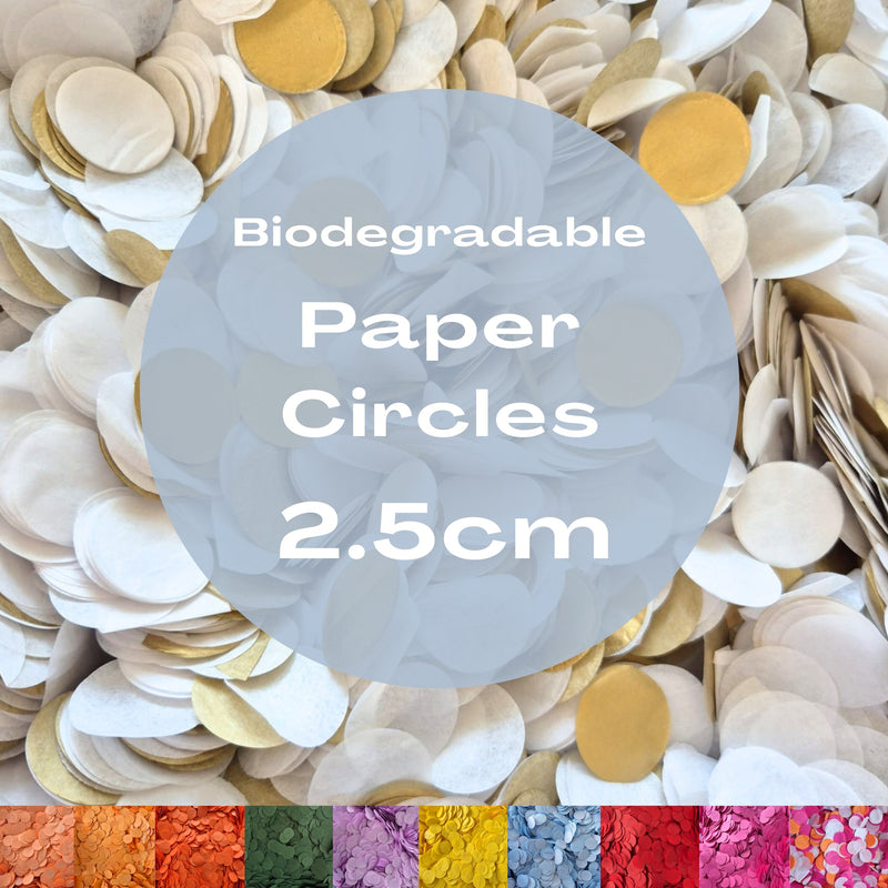 Circles 2.5cm Large Biodegradable Confetti