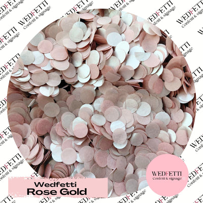 Wedfetti Rose Gold + Gold - Biodegradable - WedFetti Confetti & Signage 
