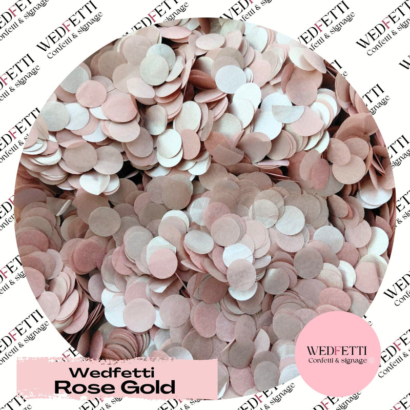 Wedfetti Rose Gold + Gold - Biodegradable - WedFetti Confetti & Signage 