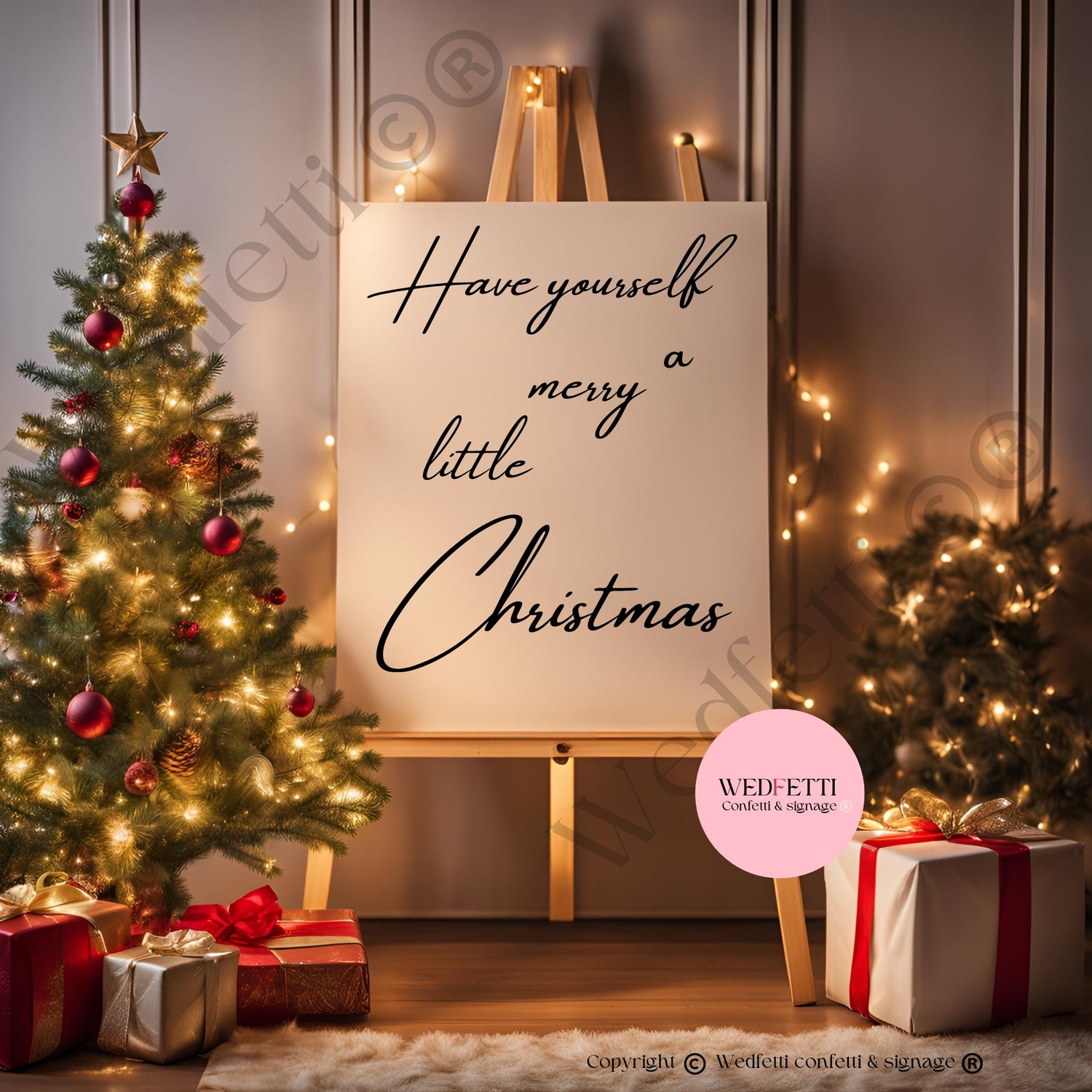 Festive Signage - WedFetti Confetti & Signage 