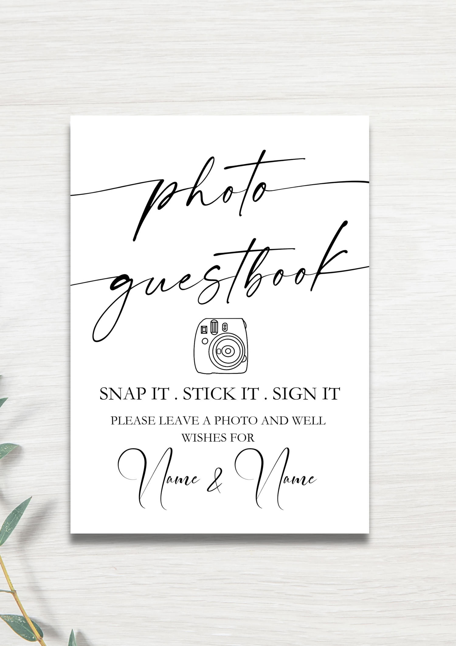 Photo Guestbook Signs - WedFetti Confetti & Signage 
