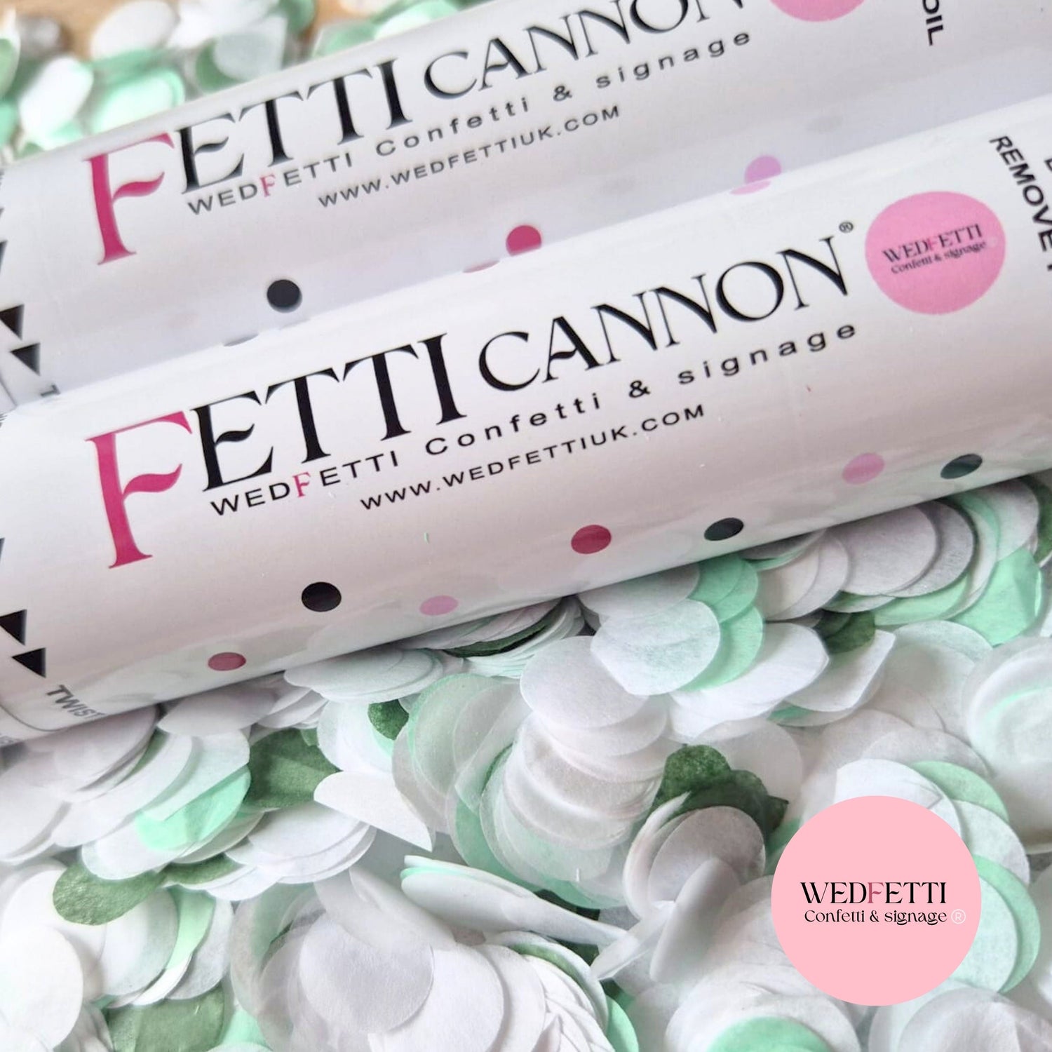 Paper Confetti Cannons Circles 1.5cm - WedFetti Confetti & Signage 
