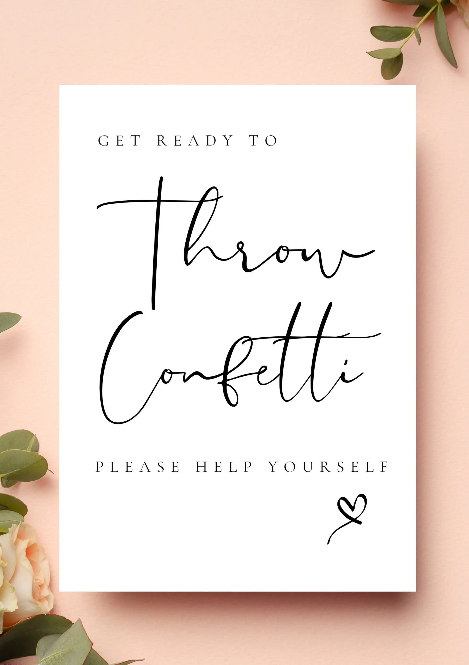 Throw confetti WedFetti