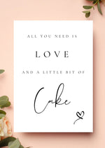 All you need is love & cake WedFetti