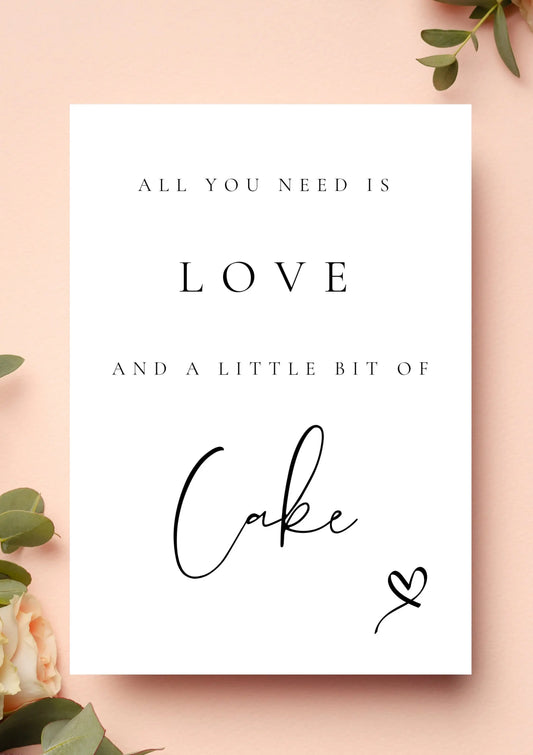 All you need is love & cake WedFetti
