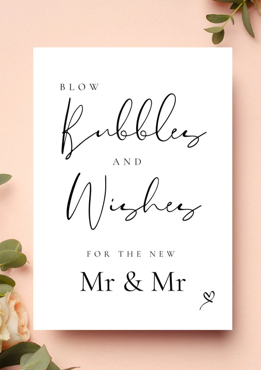 Bubbles & wishes MR MR WedFetti