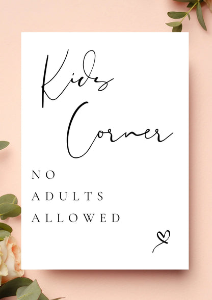 Kids corner WedFetti