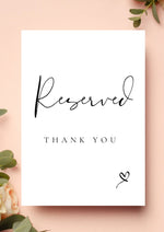 Reserved personalized chair cards WedFetti