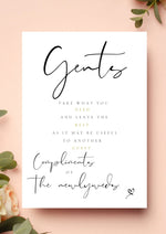 Gents restroom WedFetti