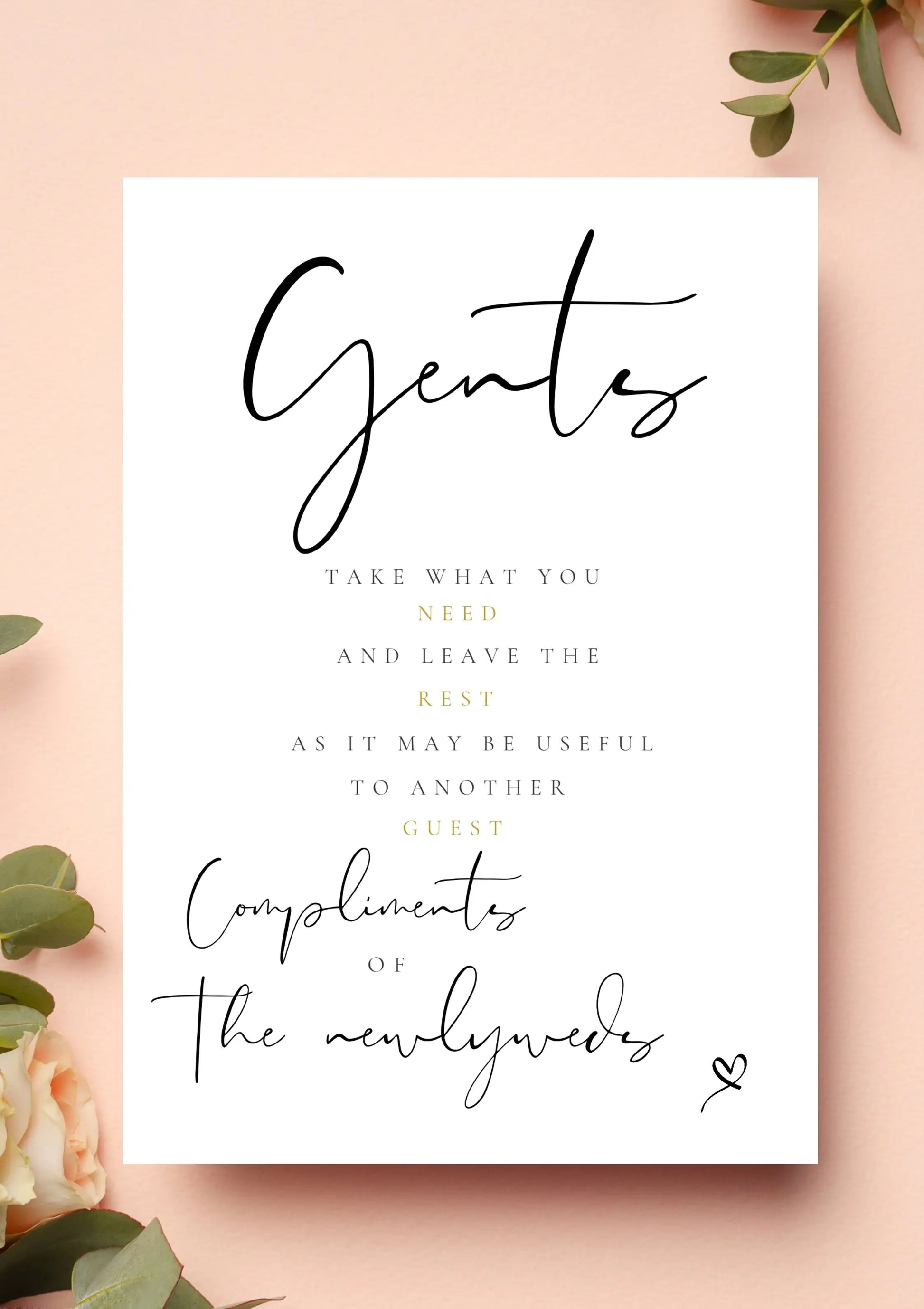 Gents restroom WedFetti