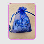 Coloured sheer drawstring organza bags