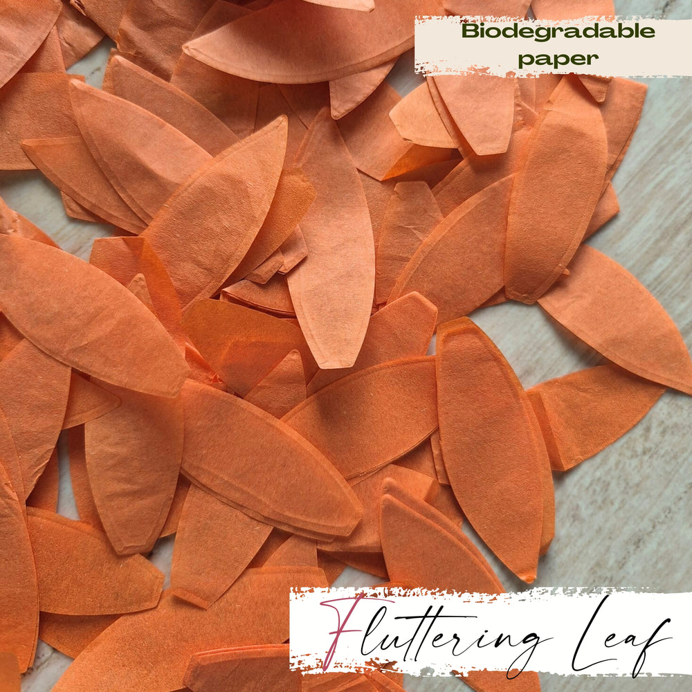 Flutter Leaf - Biodegradable leaf shaped confetti - Orange