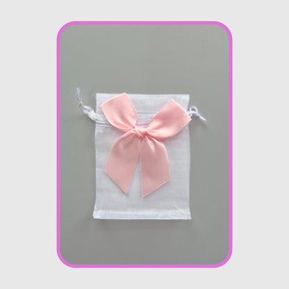 Coloured sheer drawstring organza bags (empty)
