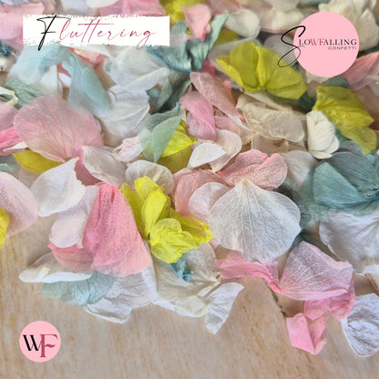 Petal Confetti hydrangea - Pink Lime Turquoise White