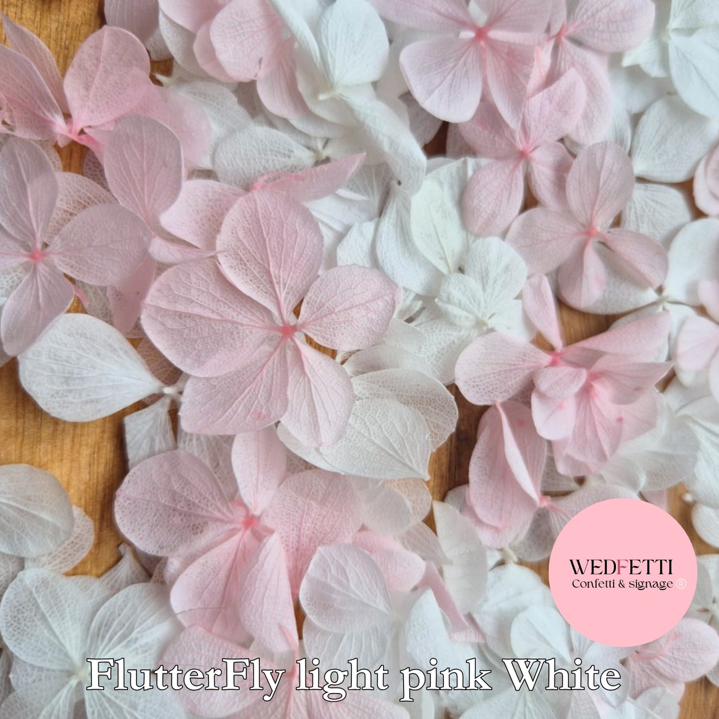 FlutterFly® Petal Confetti - Light Pink White