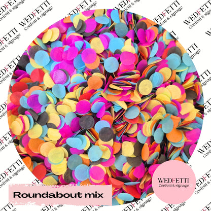 Slow falling paper Confetti - Roundabout party mix