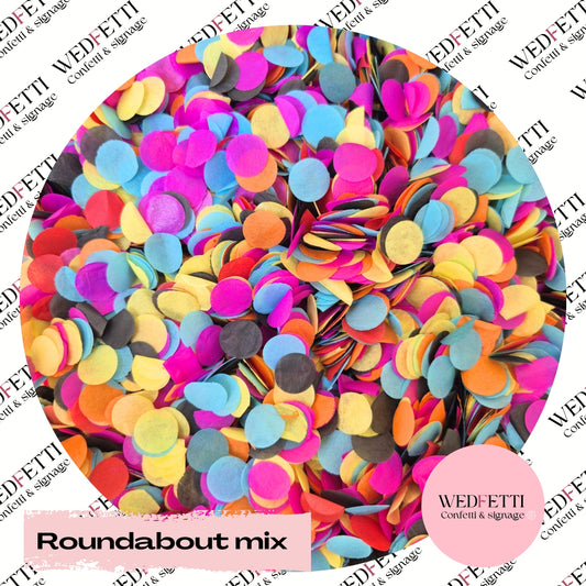 Slow falling paper Confetti - Roundabout party mix
