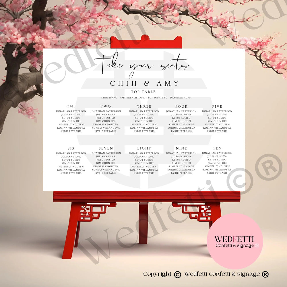 Seating plan 8/3 WedFetti