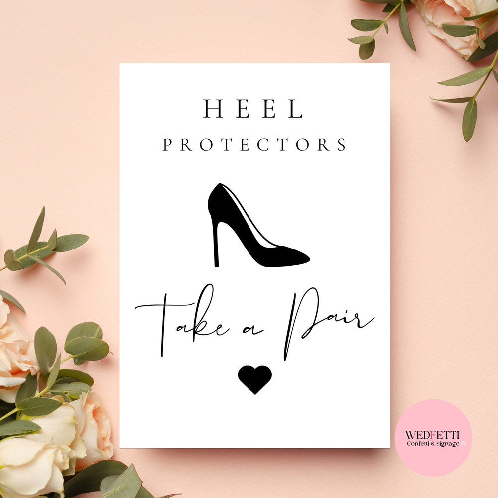 Heel protectors sign