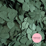 Biodegradable paper Confetti hearts - Forest Green