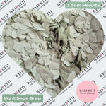Paper Confetti hearts 1.5cm - Light Sage Grey