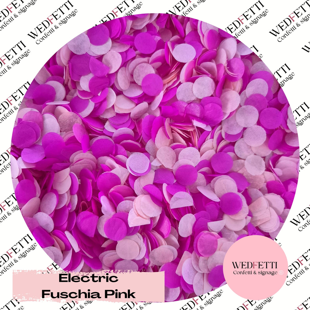 Slow falling paper Confetti - Electric Fuschia Pink