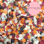 Slow falling paper Confetti - Ivory Black Autumn
