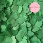 Biodegradable paper Confetti hearts - Green