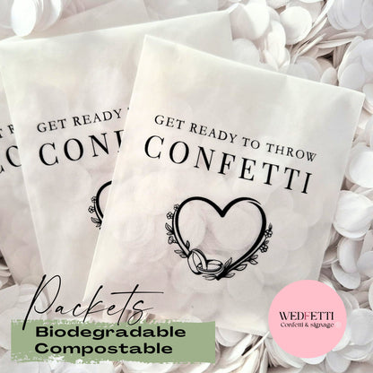 Slow falling paper Confetti - Baby Blue White