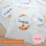 Confetti packets + stickers - Autumnal mixed