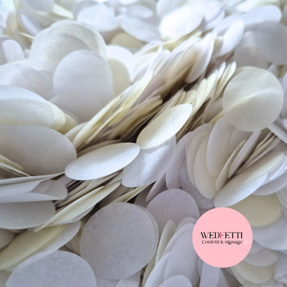 Circles Large 2.5cm Biodegradable - light Ivory White